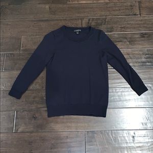 Black J Crew Merino Wool 3/4 Sleeve Sweater